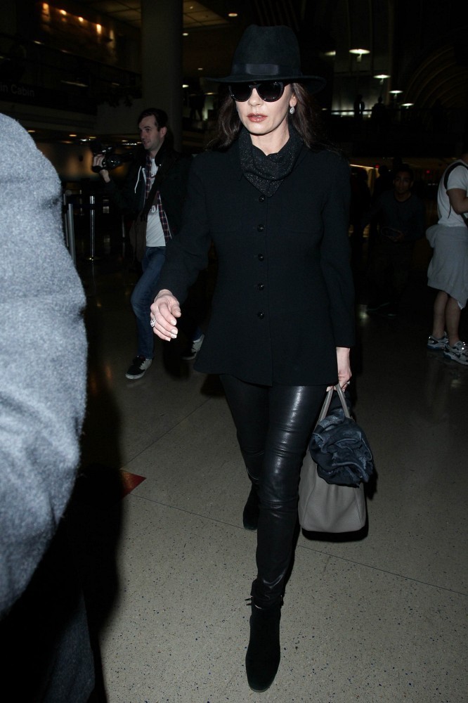 Catherine Zeta Jones seen at LAX