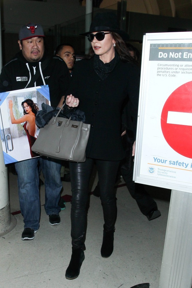 Catherine Zeta Jones seen at LAX