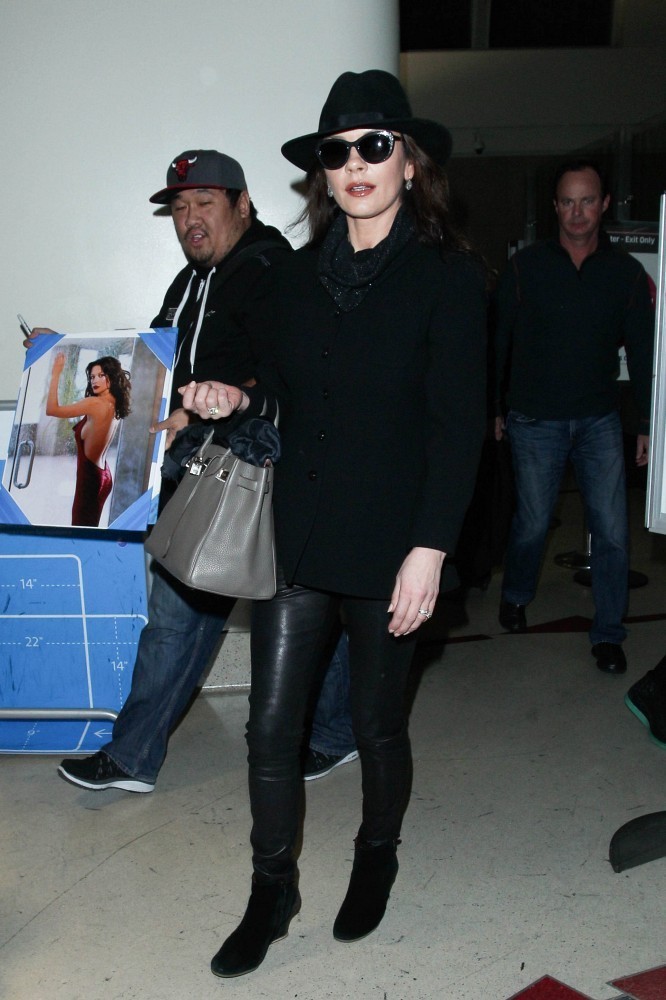 Catherine Zeta Jones seen at LAX