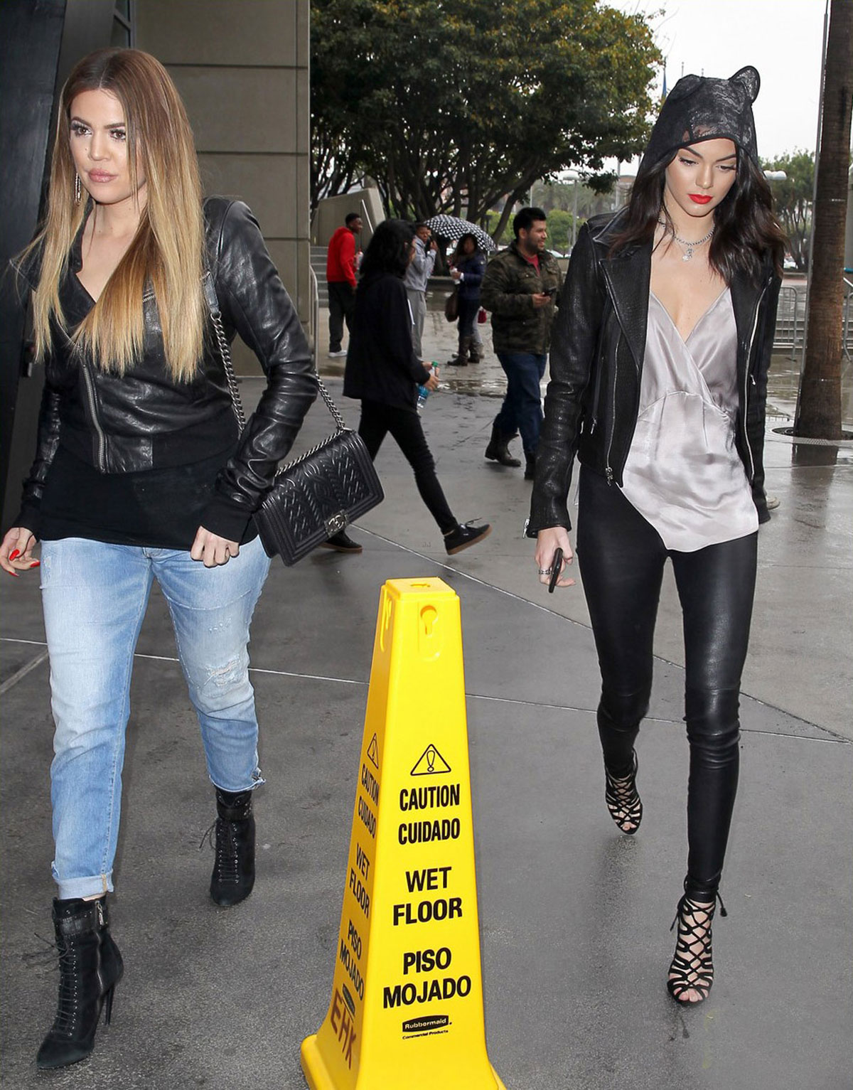 Kendall Jenner & Khloe Kardashian leave the Staples Center