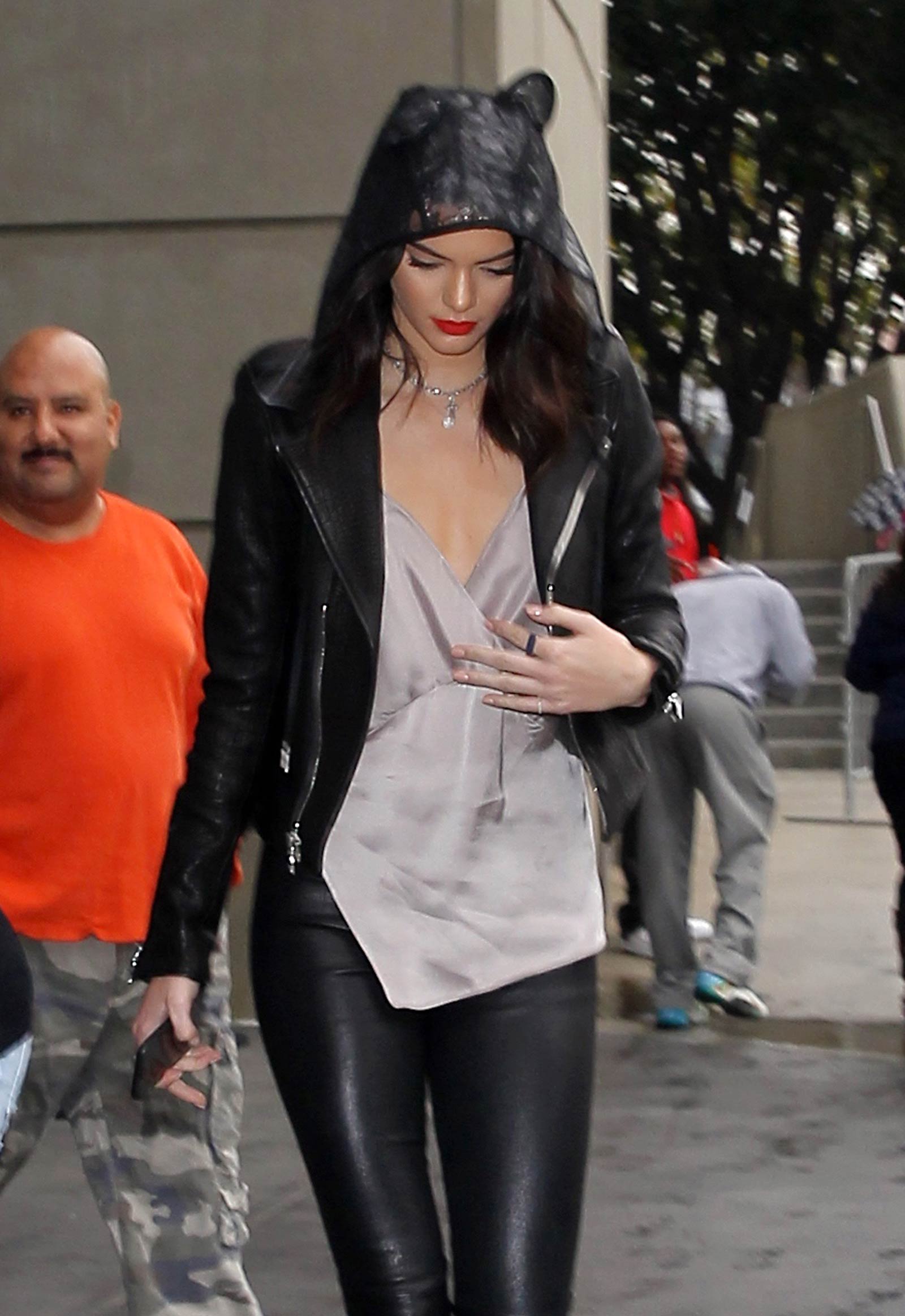 Kendall Jenner & Khloe Kardashian leave the Staples Center