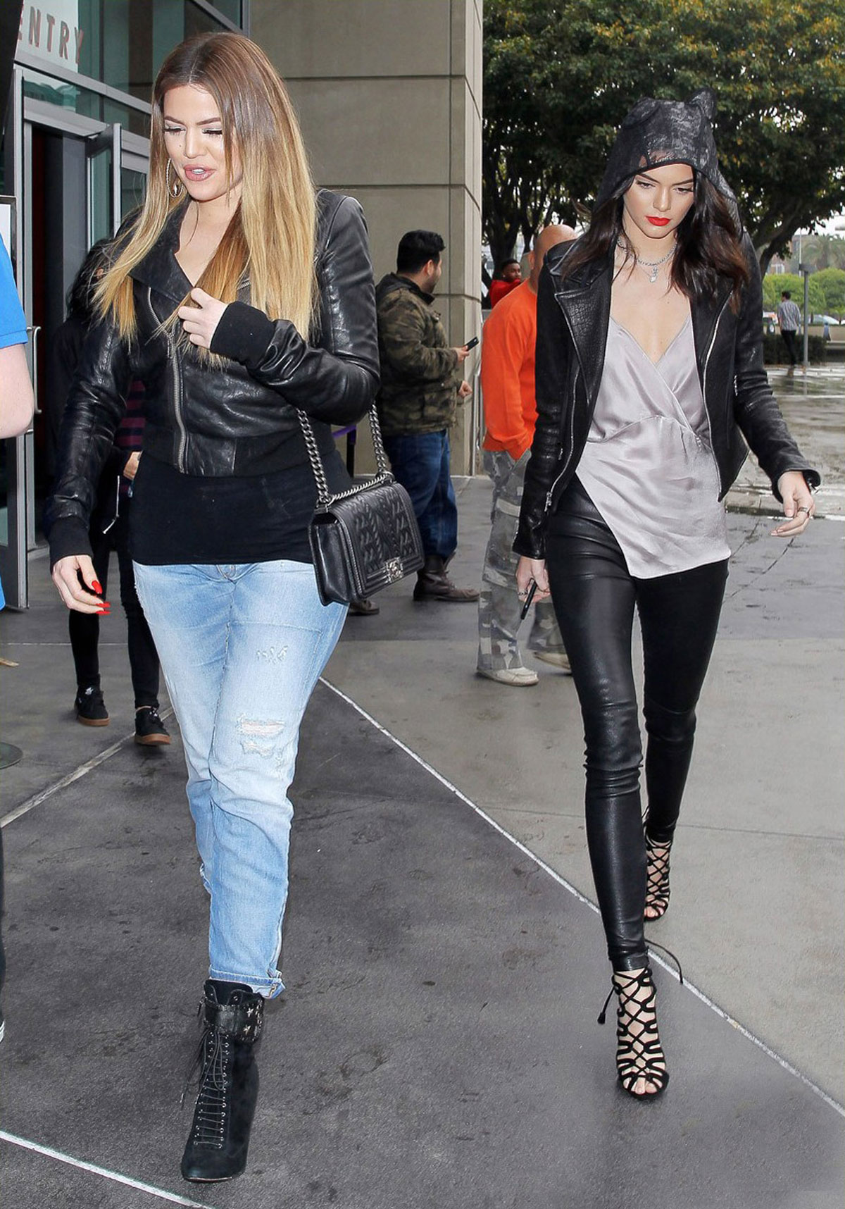 Kendall Jenner & Khloe Kardashian leave the Staples Center