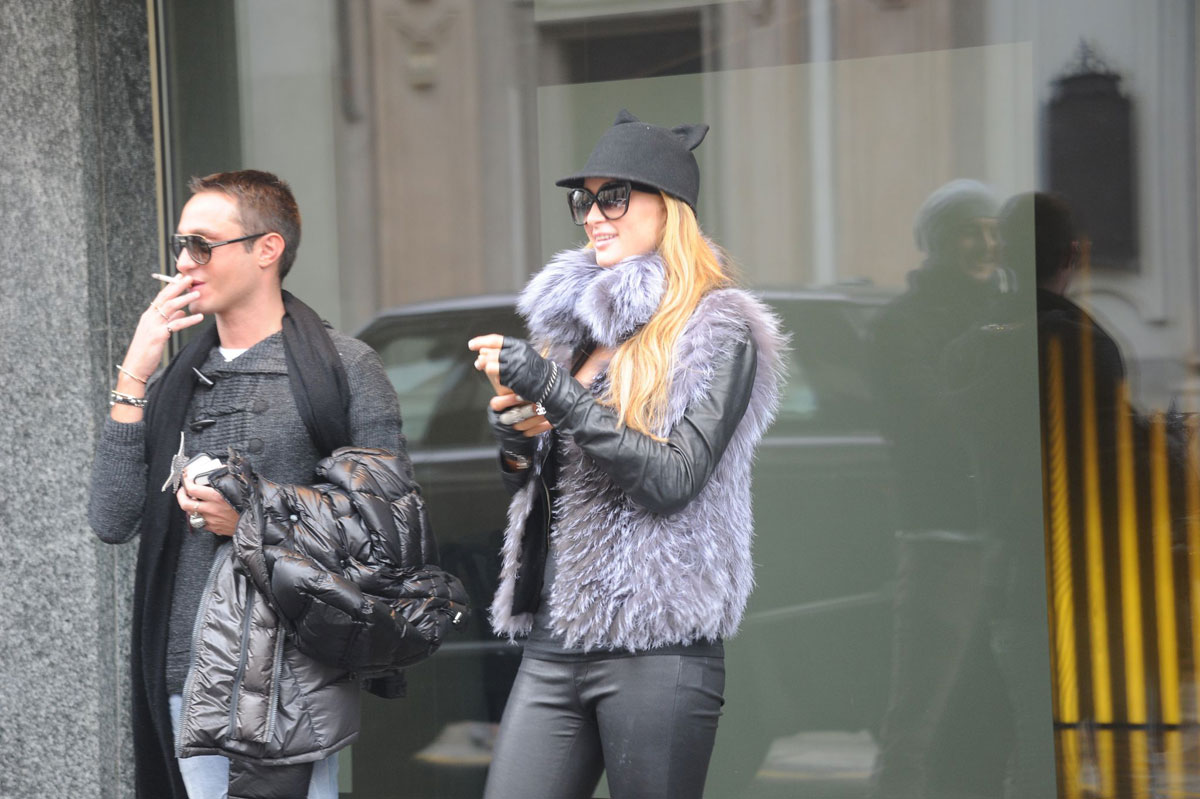 Paris Hilton seen in Milan
