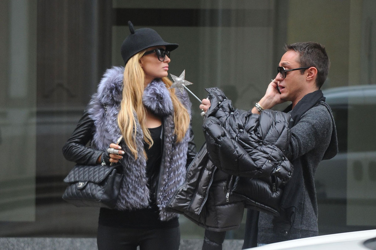 Paris Hilton seen in Milan