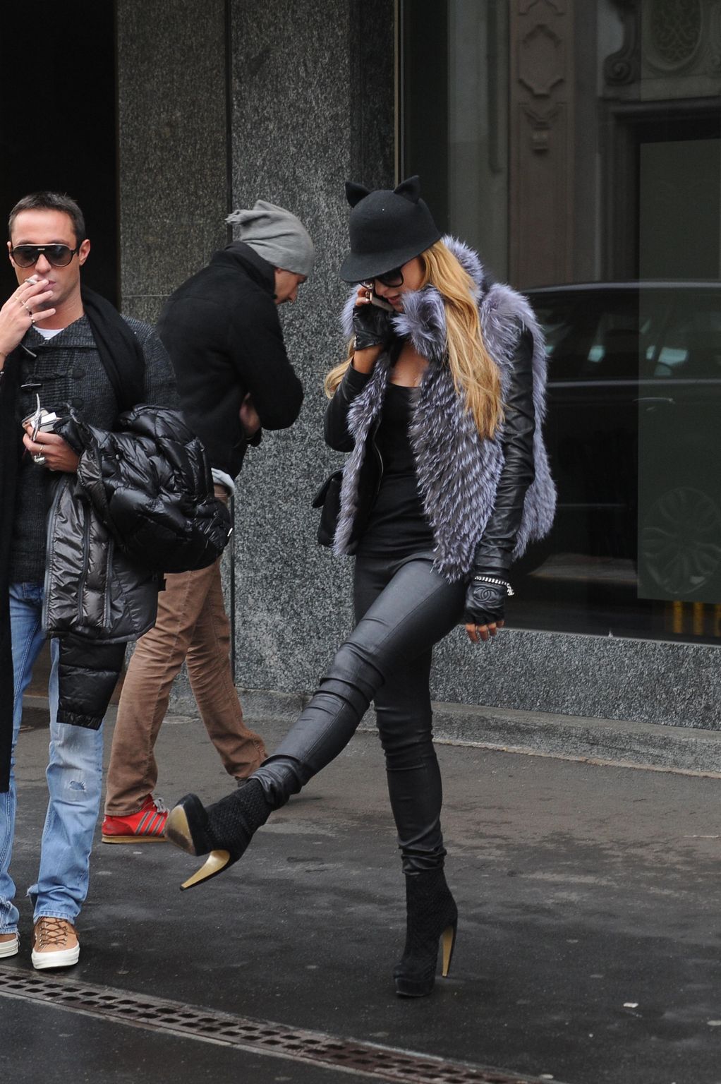 Paris Hilton seen in Milan