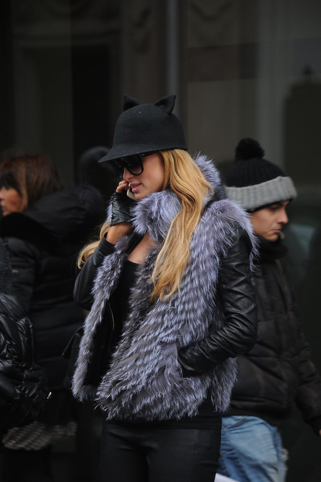 Paris Hilton seen in Milan