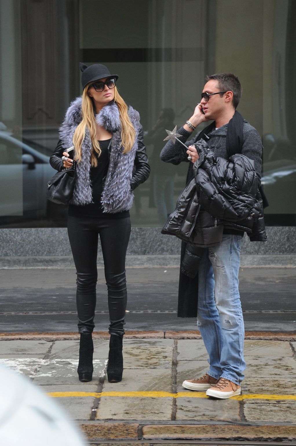 Paris Hilton seen in Milan