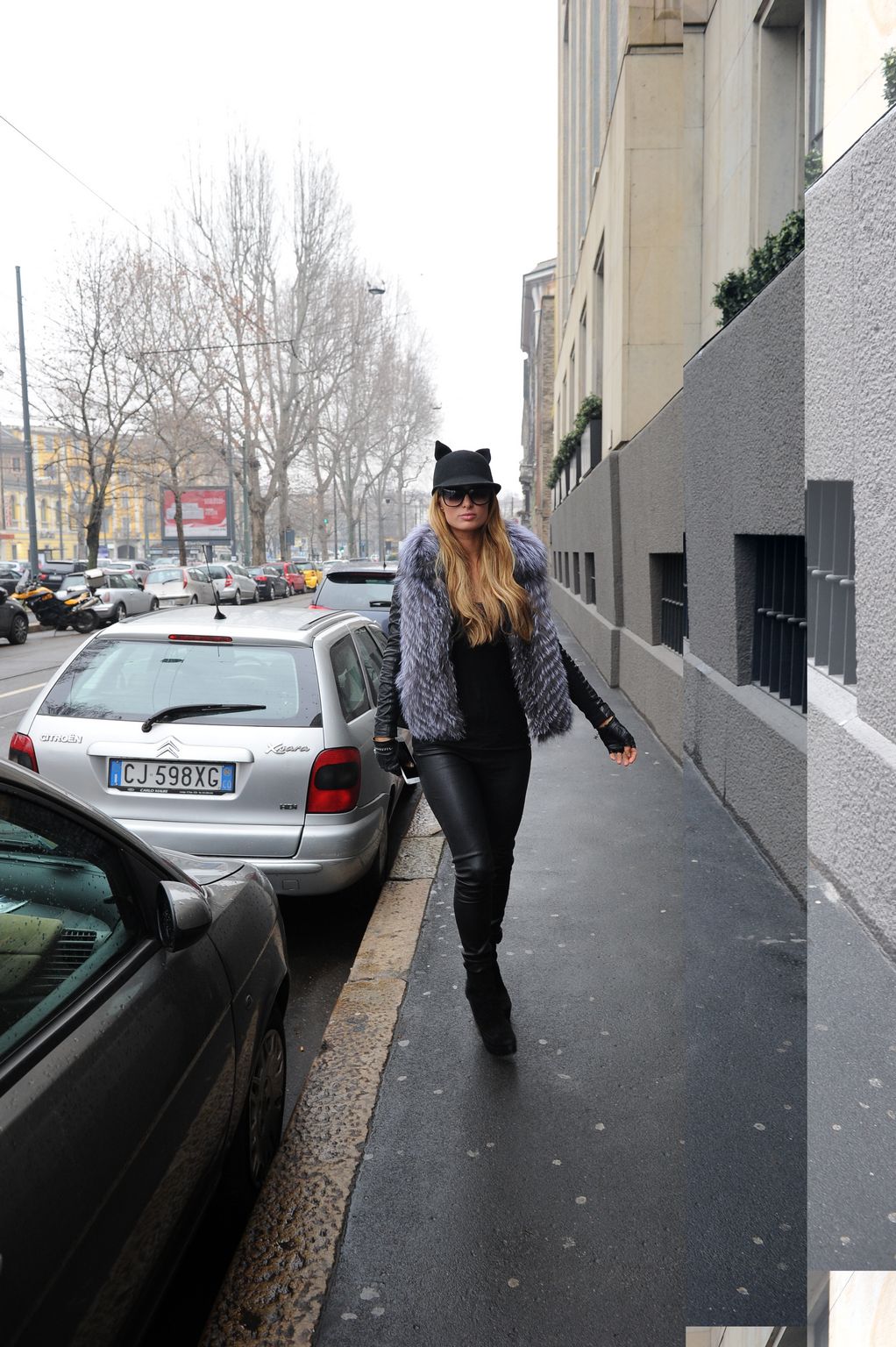 Paris Hilton seen in Milan