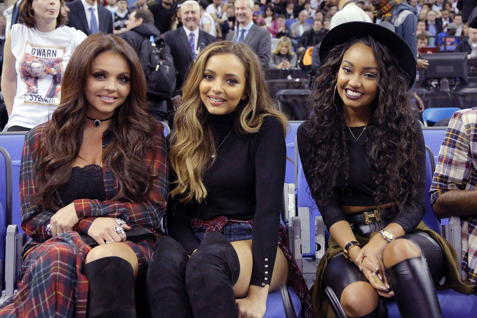 Leigh-Anne Pinnock, Jesy Nelson & Jade Thirlwall at an NBA Global Games