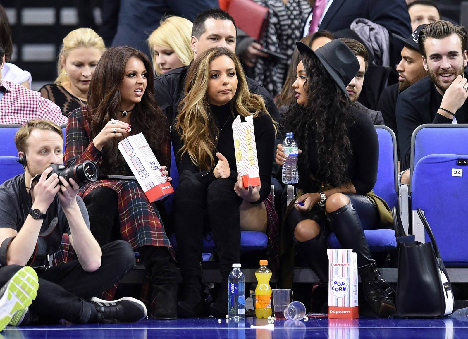 Leigh-Anne Pinnock, Jesy Nelson & Jade Thirlwall at an NBA Global Games