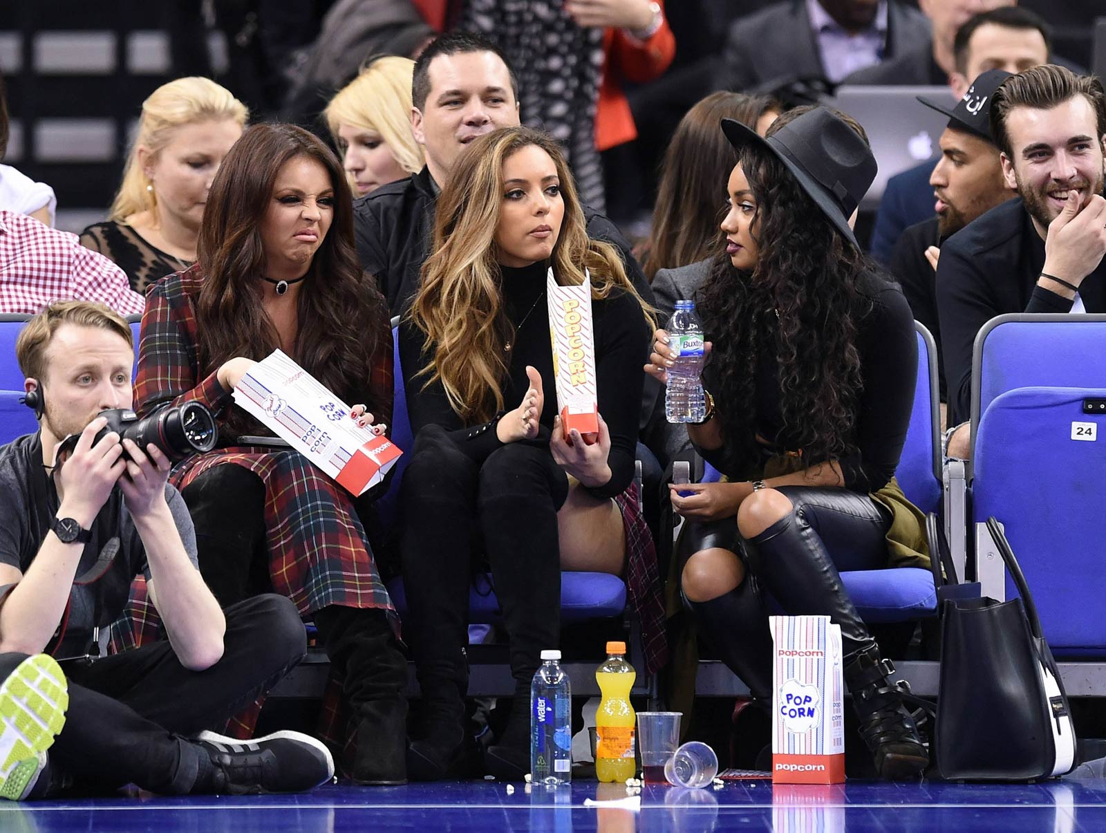 Leigh-Anne Pinnock, Jesy Nelson & Jade Thirlwall at an NBA Global Games