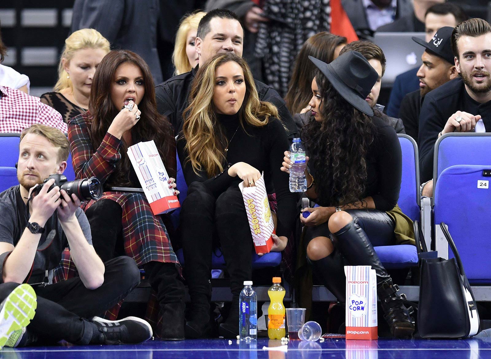 Leigh-Anne Pinnock, Jesy Nelson & Jade Thirlwall at an NBA Global Games