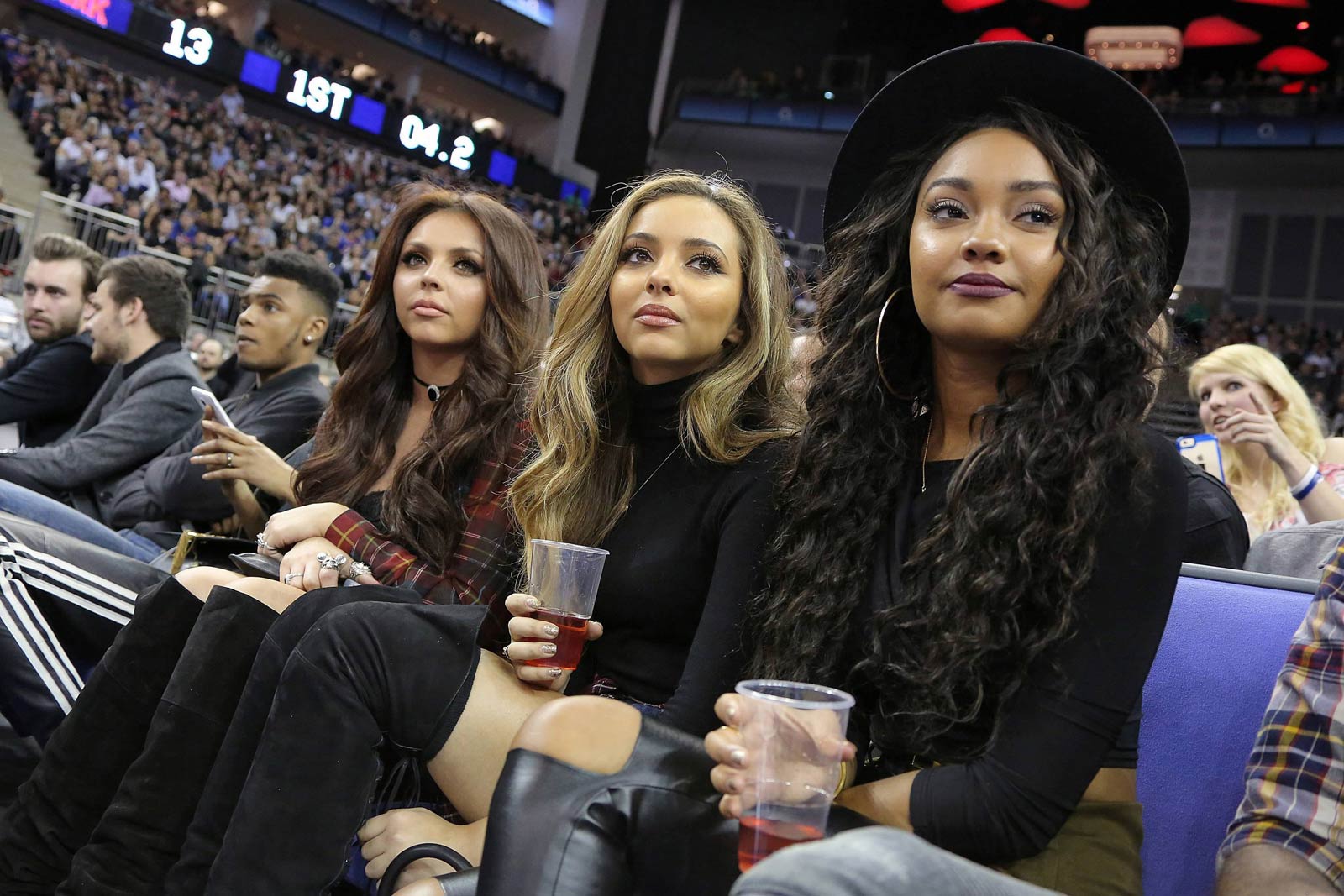 Leigh-Anne Pinnock, Jesy Nelson & Jade Thirlwall at an NBA Global Games