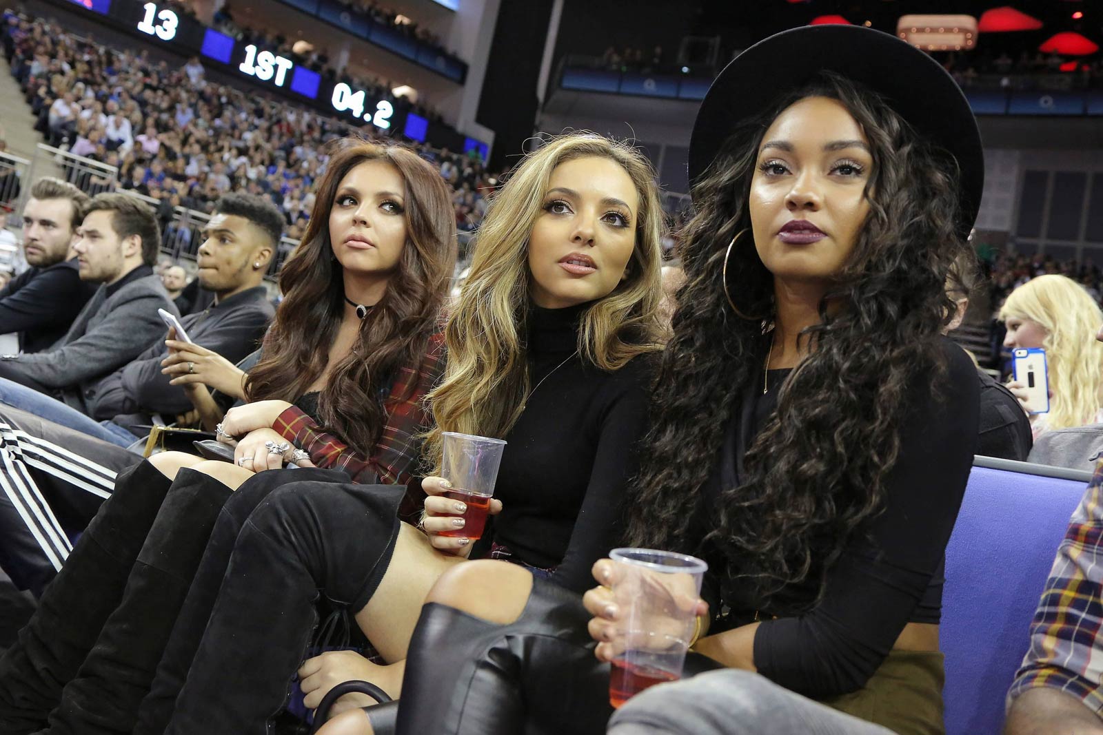 Leigh-Anne Pinnock, Jesy Nelson & Jade Thirlwall at an NBA Global Games