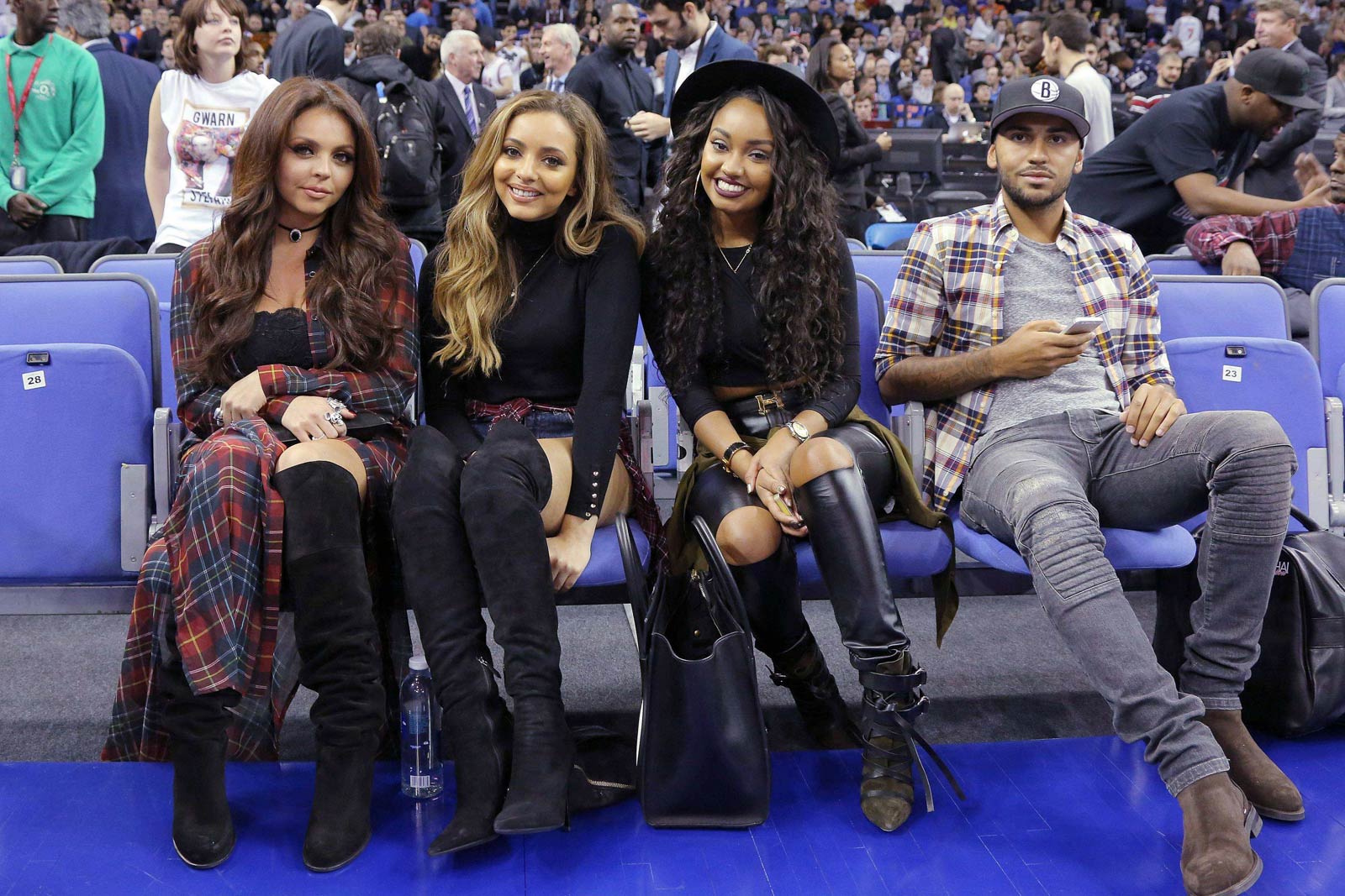 Leigh-Anne Pinnock, Jesy Nelson & Jade Thirlwall at an NBA Global Games