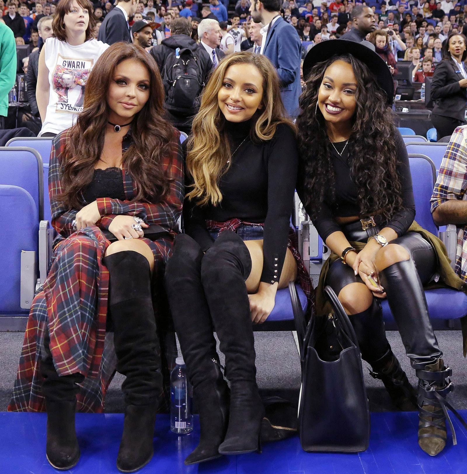 Leigh-Anne Pinnock, Jesy Nelson & Jade Thirlwall at an NBA Global Games