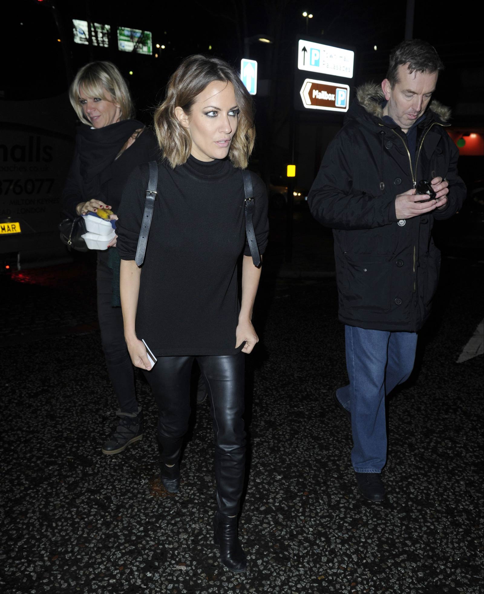 Caroline Flack candids in Birmingham