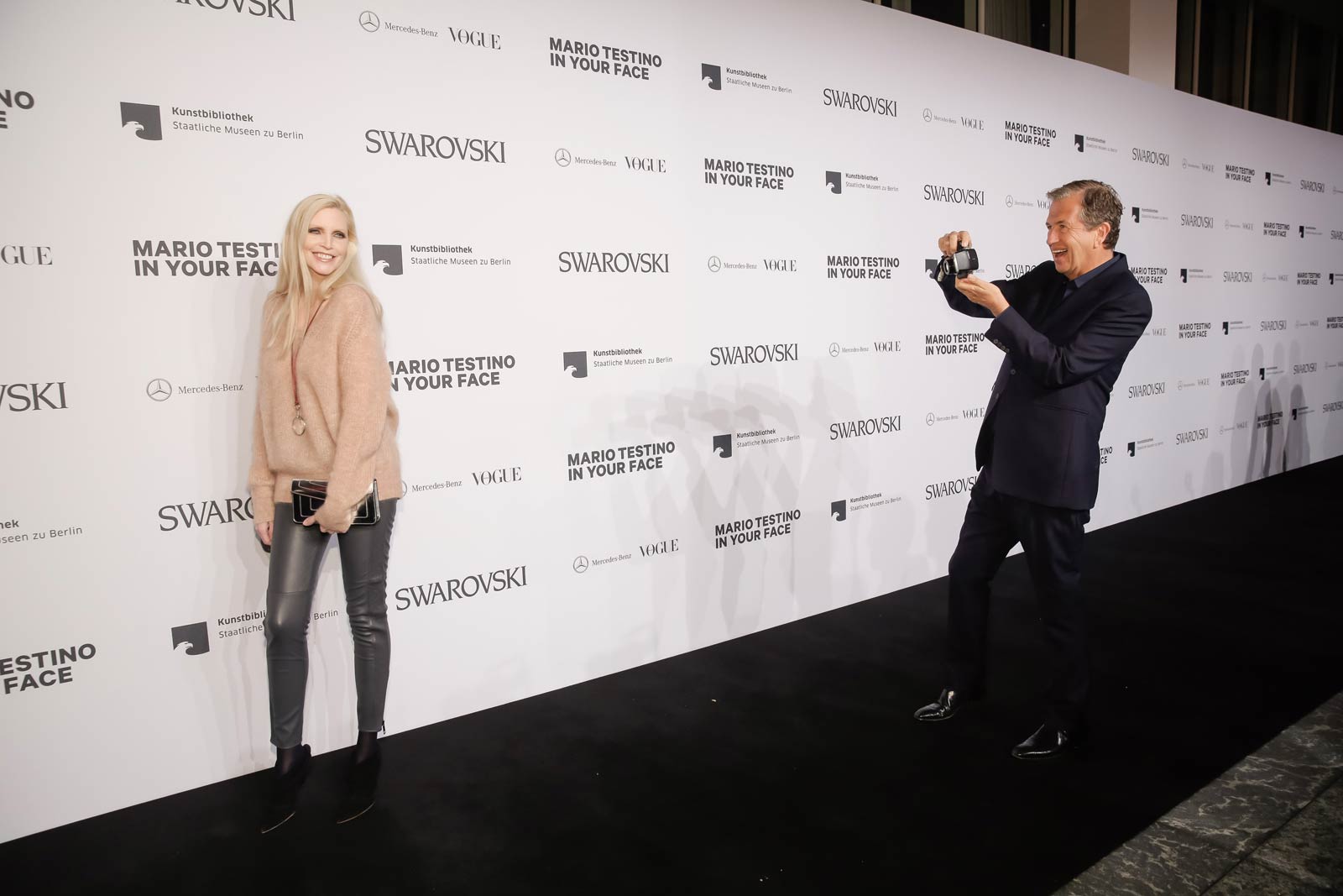 Nadja Auermann attends Merceses Benz Fashion Week