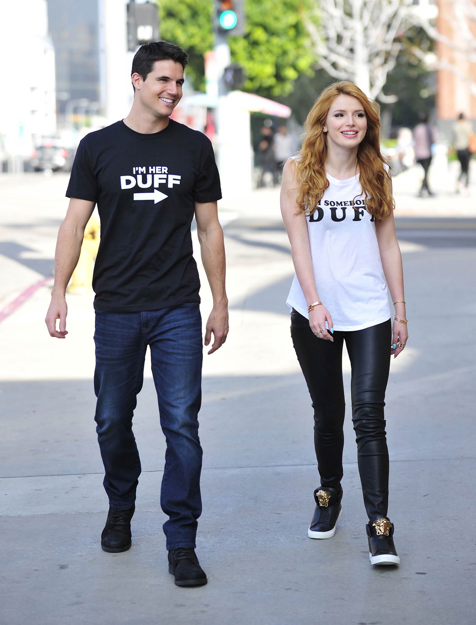 Bella Thorne leaving a Press Day Event for The Duff