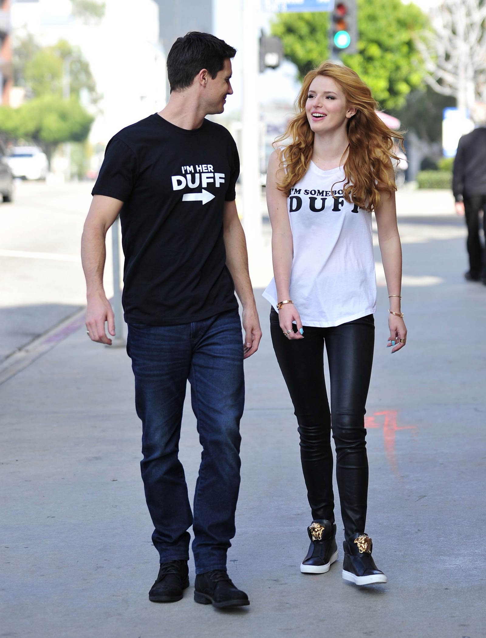 Bella Thorne leaving a Press Day Event for The Duff