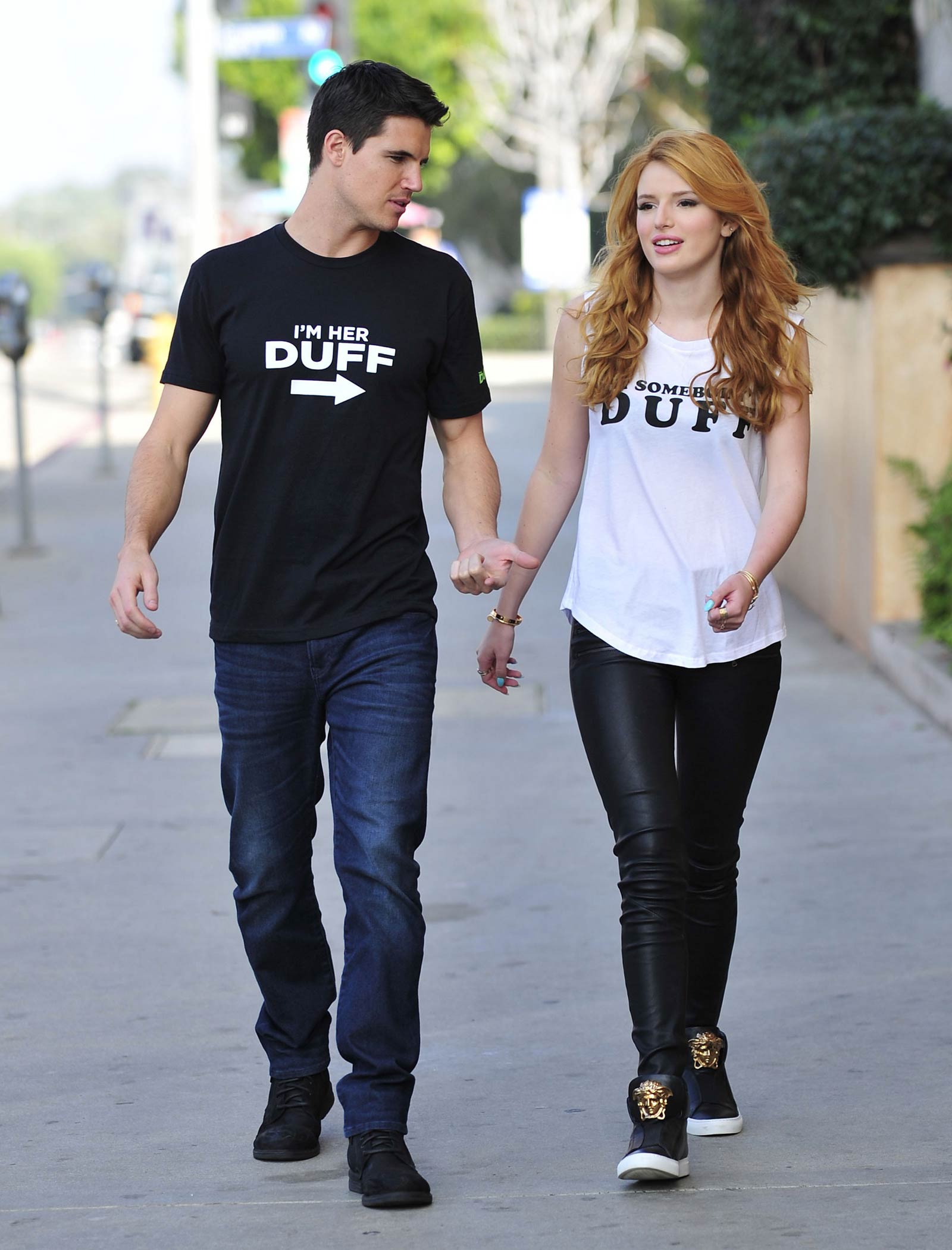 Bella Thorne leaving a Press Day Event for The Duff