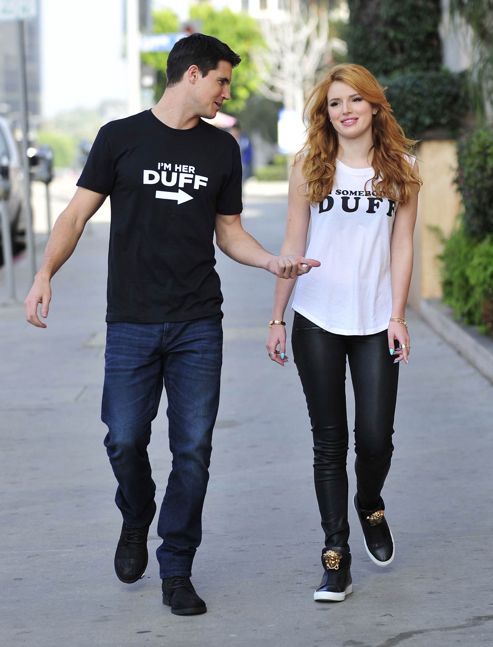 Bella Thorne leaving a Press Day Event for The Duff