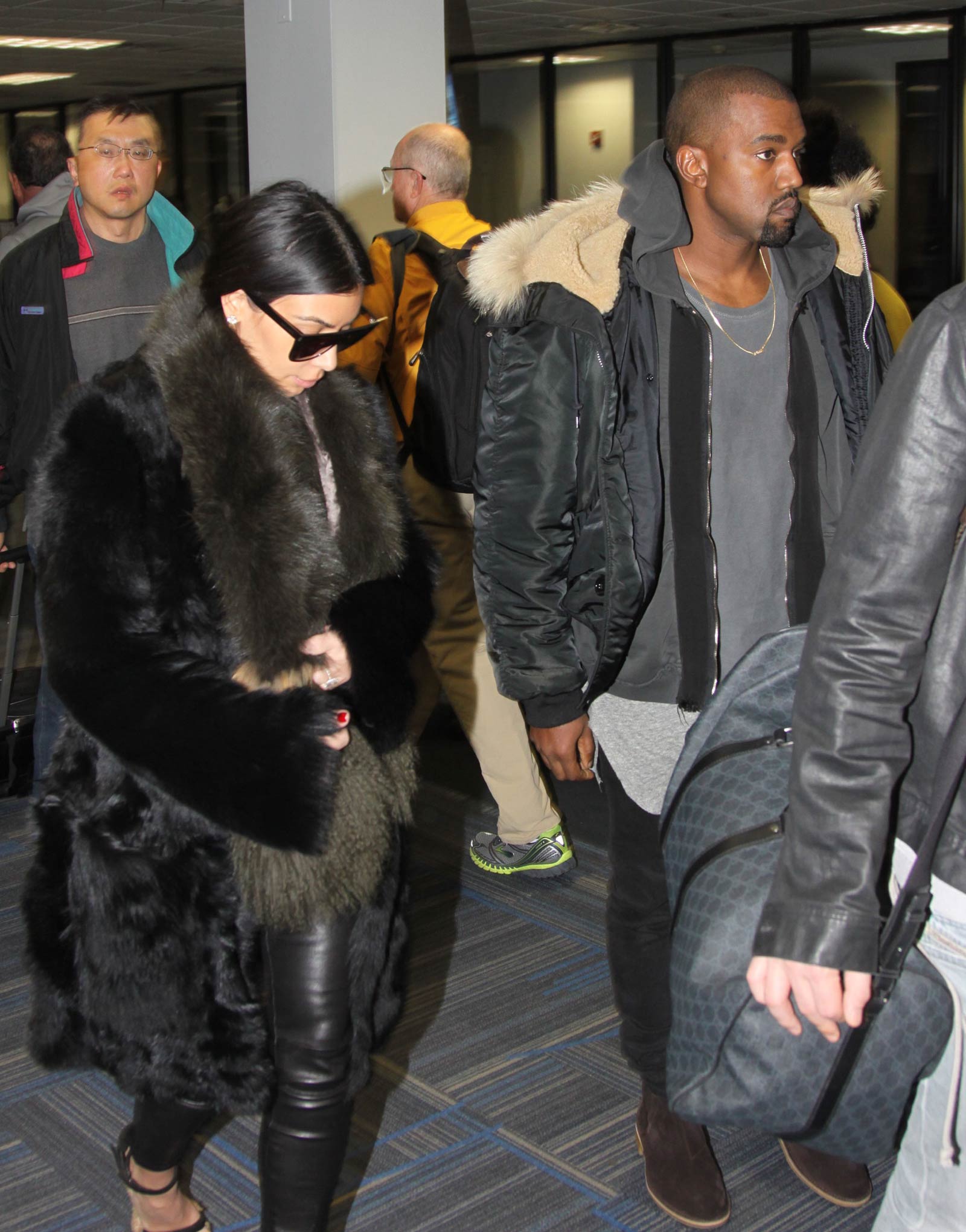 Kim Kardashian arriving at Washington Dulles International Airport