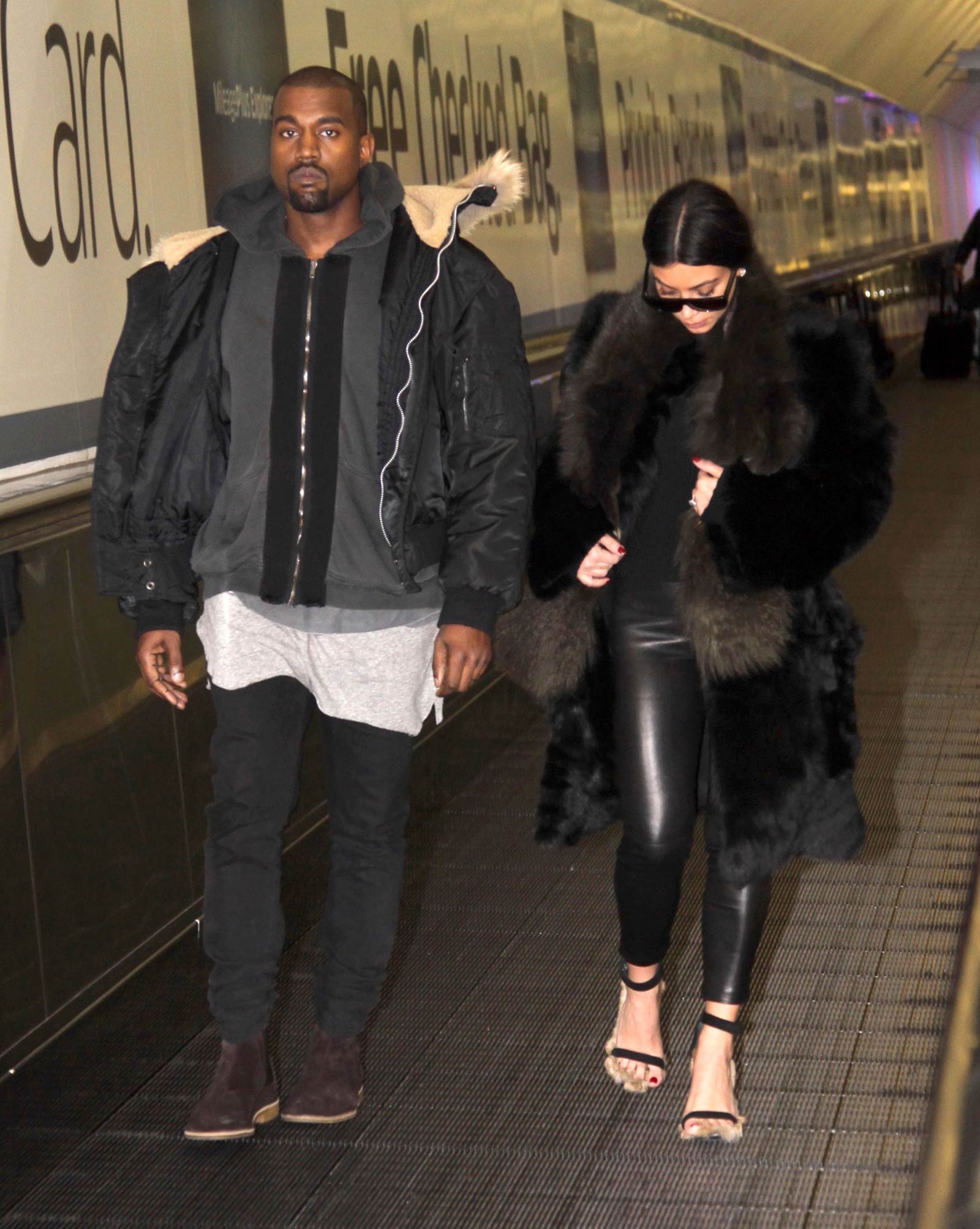 Kim Kardashian arriving at Washington Dulles International Airport