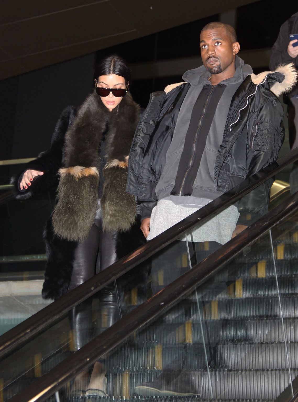 Kim Kardashian arriving at Washington Dulles International Airport