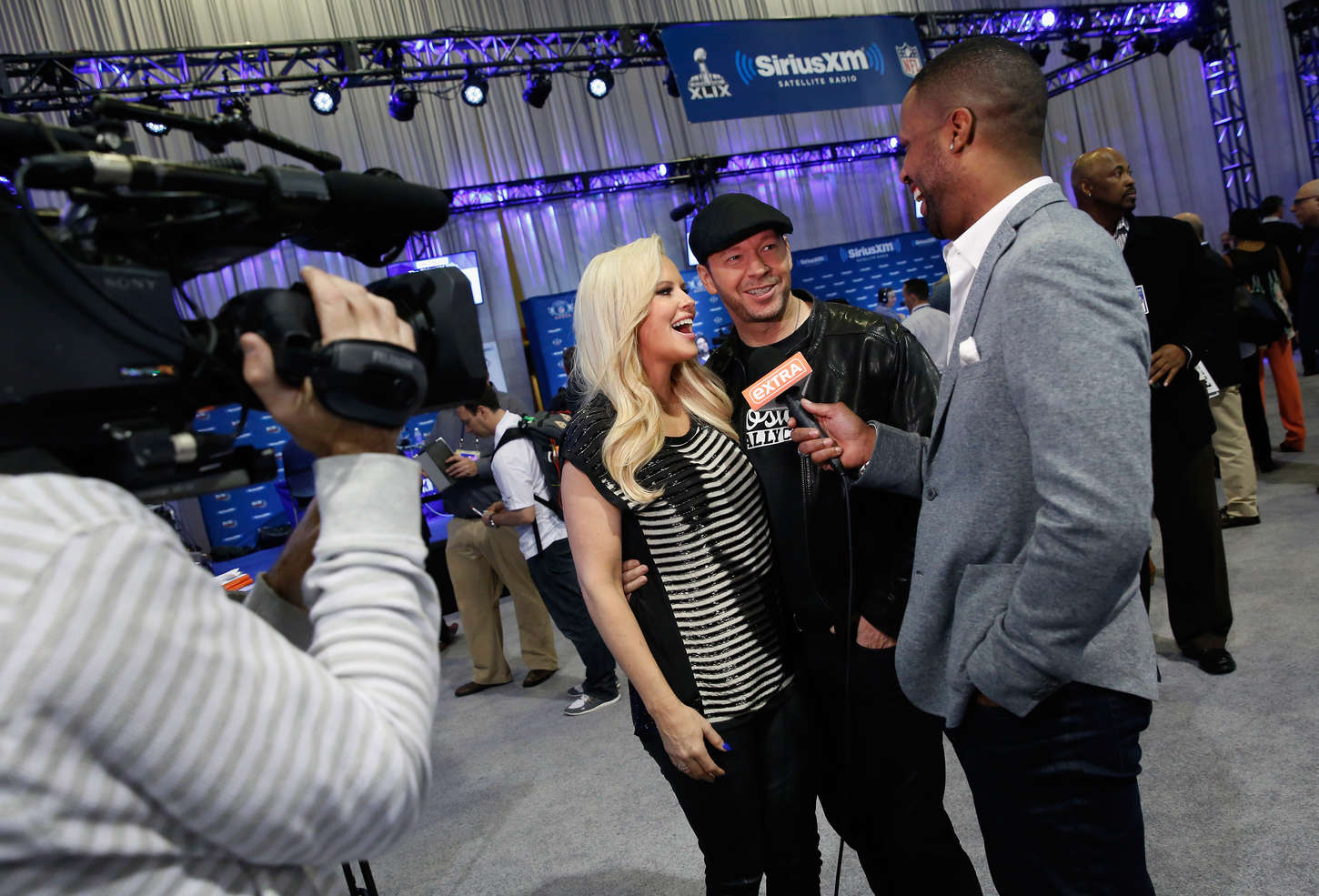 Jenny McCarthy attends Super Bowl XLIX Radio Row