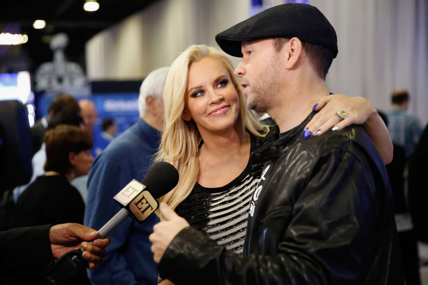 Jenny McCarthy attends Super Bowl XLIX Radio Row