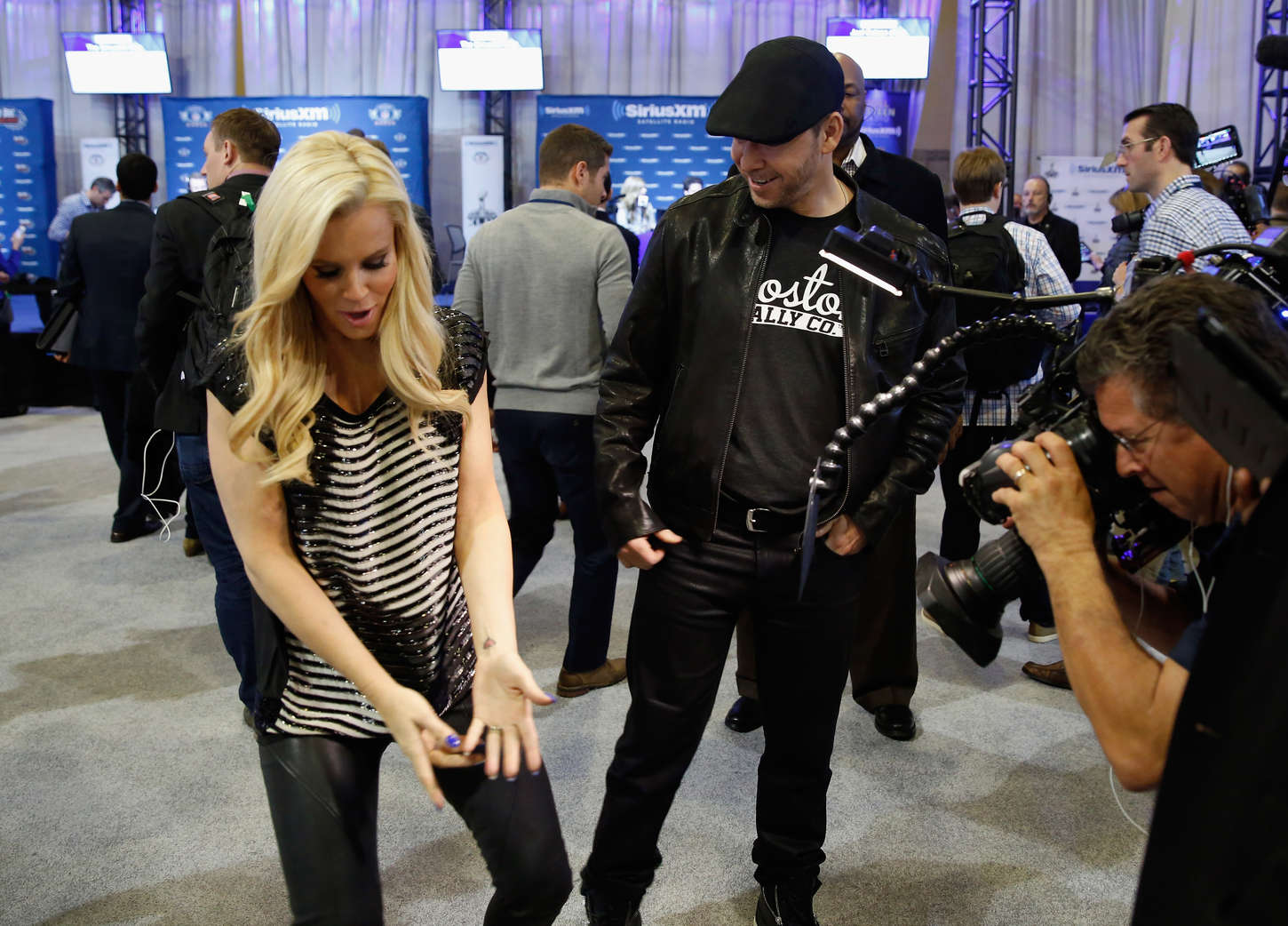 Jenny McCarthy attends Super Bowl XLIX Radio Row