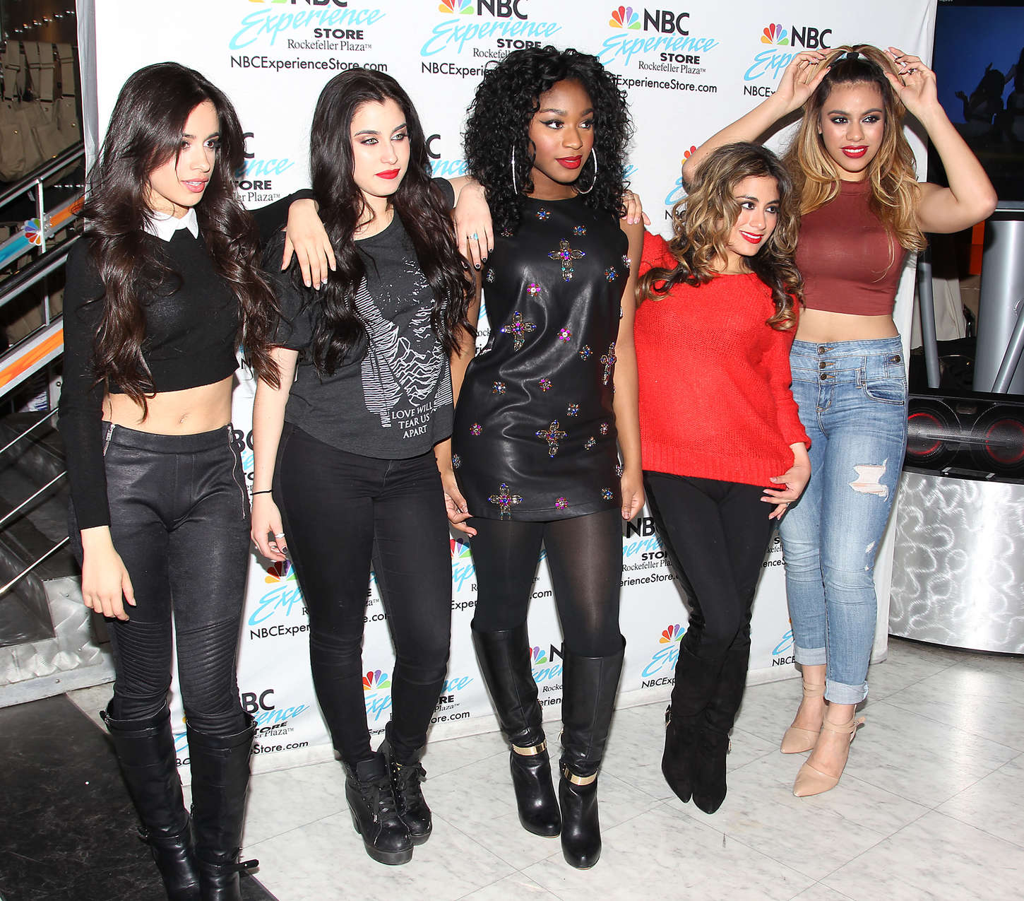 Fifth Harmony at the NBC Experience Store to promote and sign their new CD