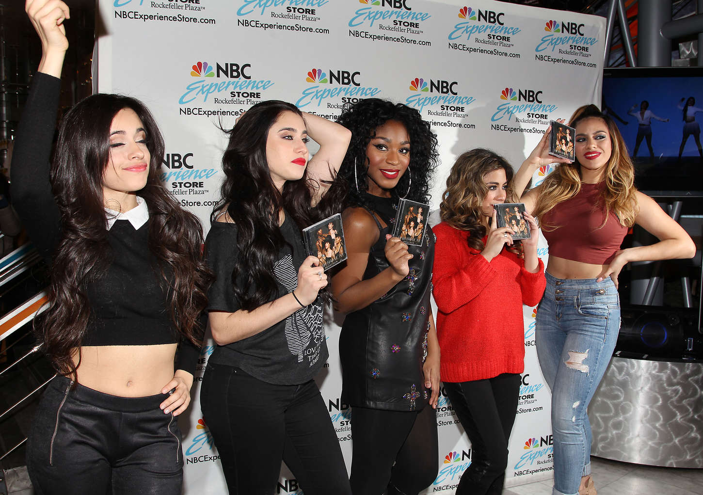 Fifth Harmony at the NBC Experience Store to promote and sign their new CD