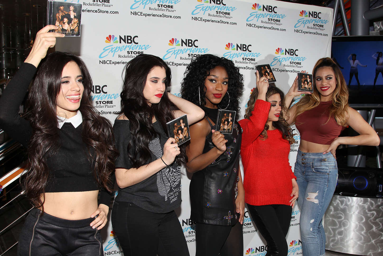 Fifth Harmony at the NBC Experience Store to promote and sign their new CD