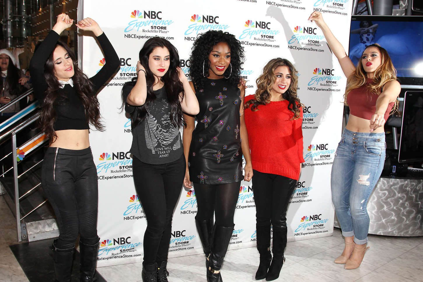 Fifth Harmony at the NBC Experience Store to promote and sign their new CD