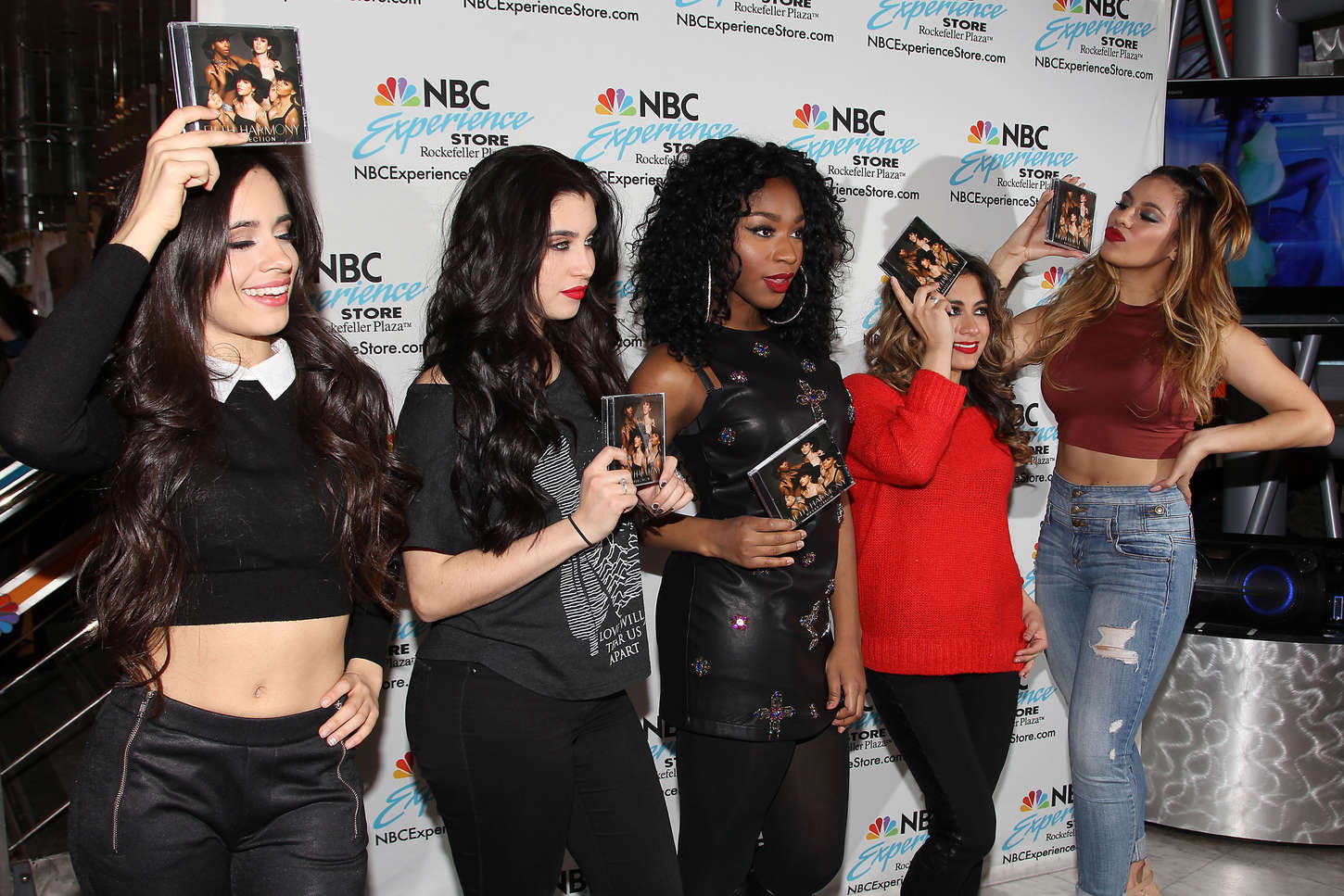 Fifth Harmony at the NBC Experience Store to promote and sign their new CD