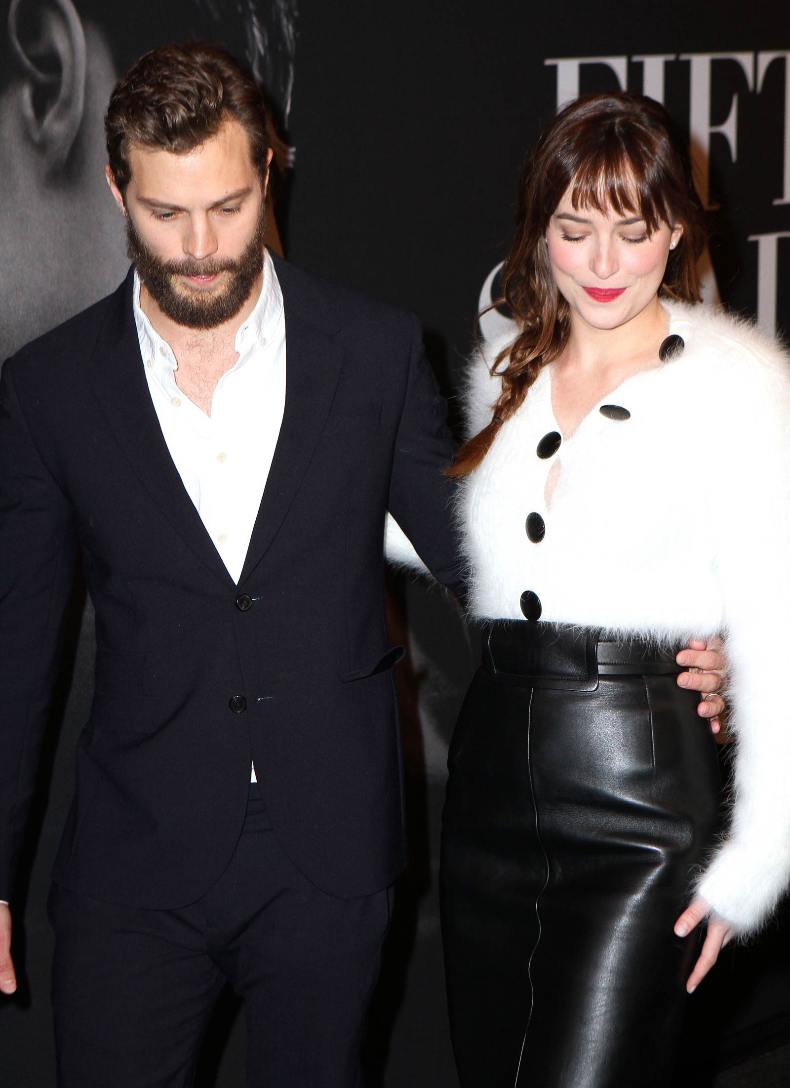 Dakota Johnson attends the Fifty Shades Of Grey screening