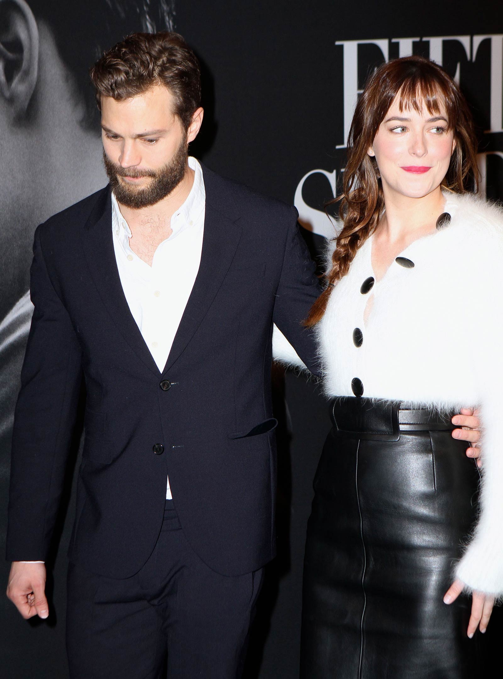 Dakota Johnson attends the Fifty Shades Of Grey screening