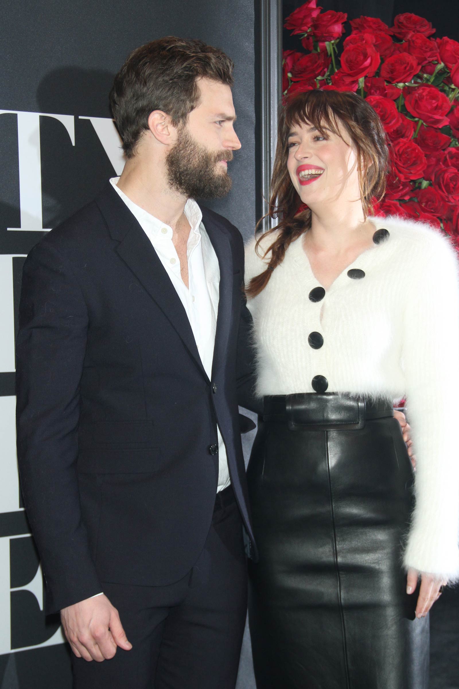 Dakota Johnson attends the Fifty Shades Of Grey screening