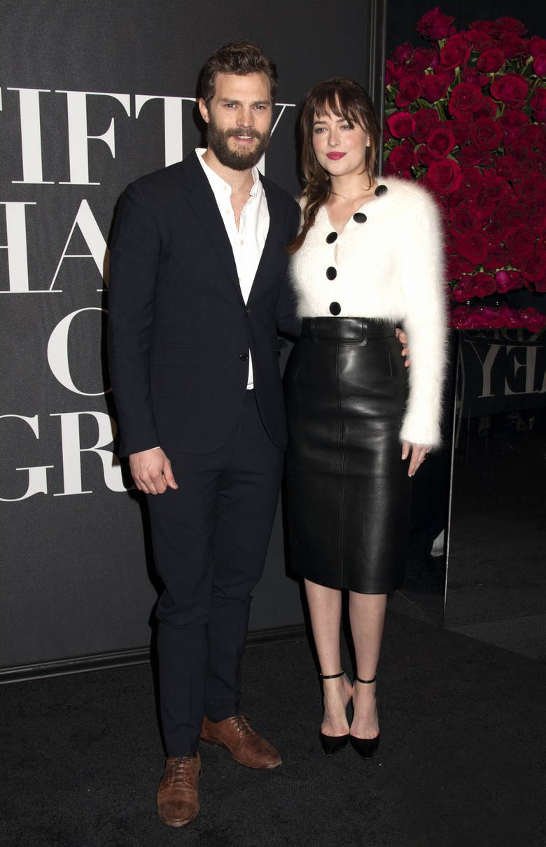 Dakota Johnson attends the Fifty Shades Of Grey screening