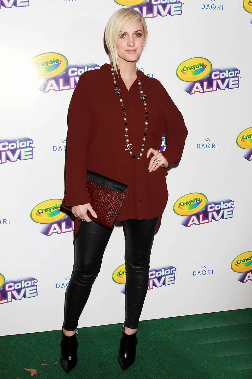 Ashlee Simpson attends Crayola Color Alive Launch
