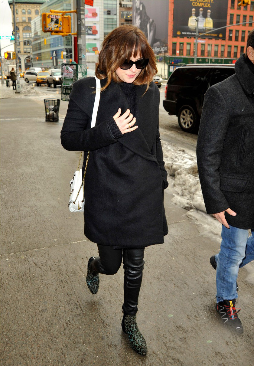 Dakota Johnson was seen walking around Manhattan