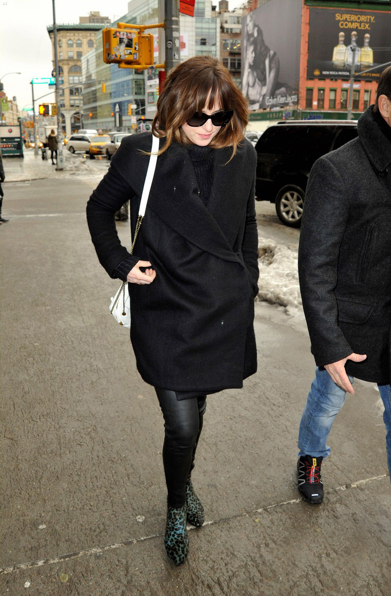 Dakota Johnson was seen walking around Manhattan