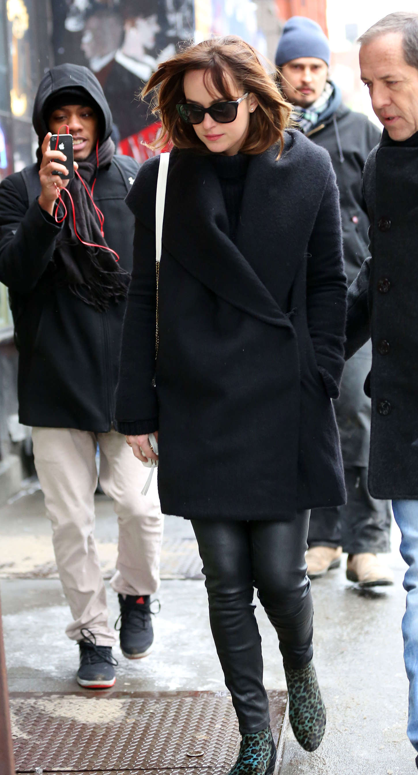 Dakota Johnson was seen walking around Manhattan