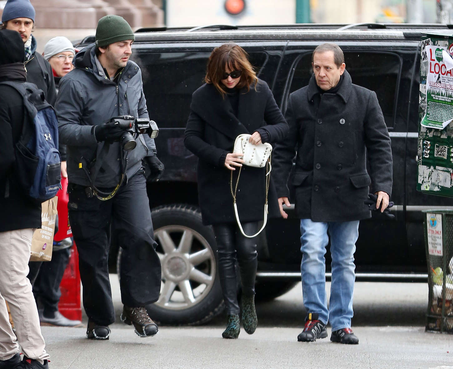 Dakota Johnson was seen walking around Manhattan