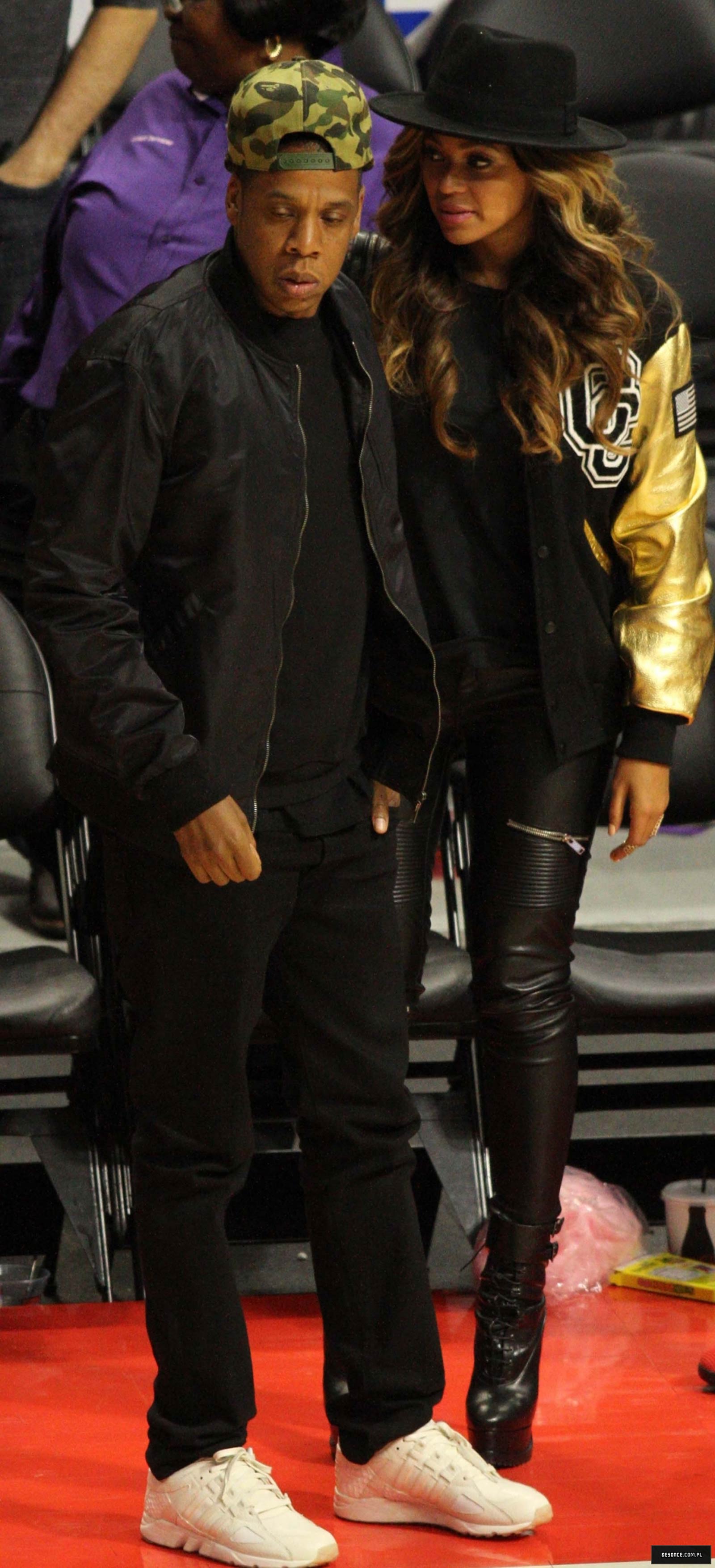 Beyonce attends Los Angeles Clippers vs Cleveland Cavaliers game