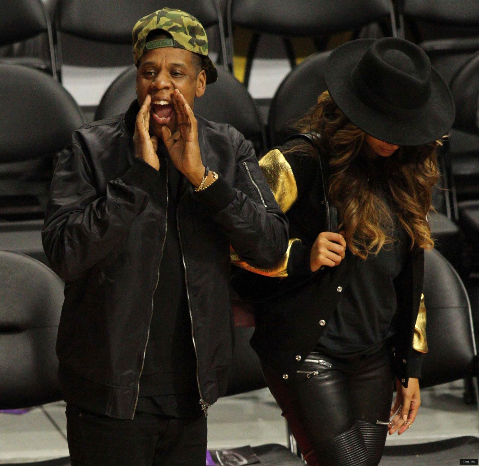 Beyonce attends Los Angeles Clippers vs Cleveland Cavaliers game