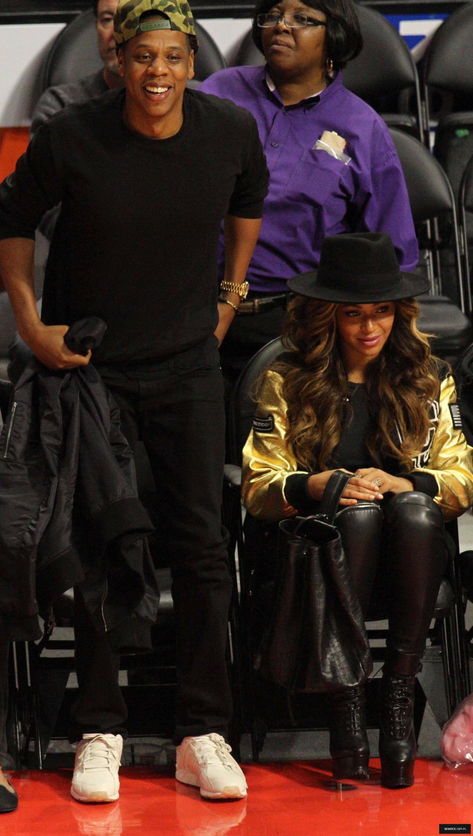 Beyonce attends Los Angeles Clippers vs Cleveland Cavaliers game