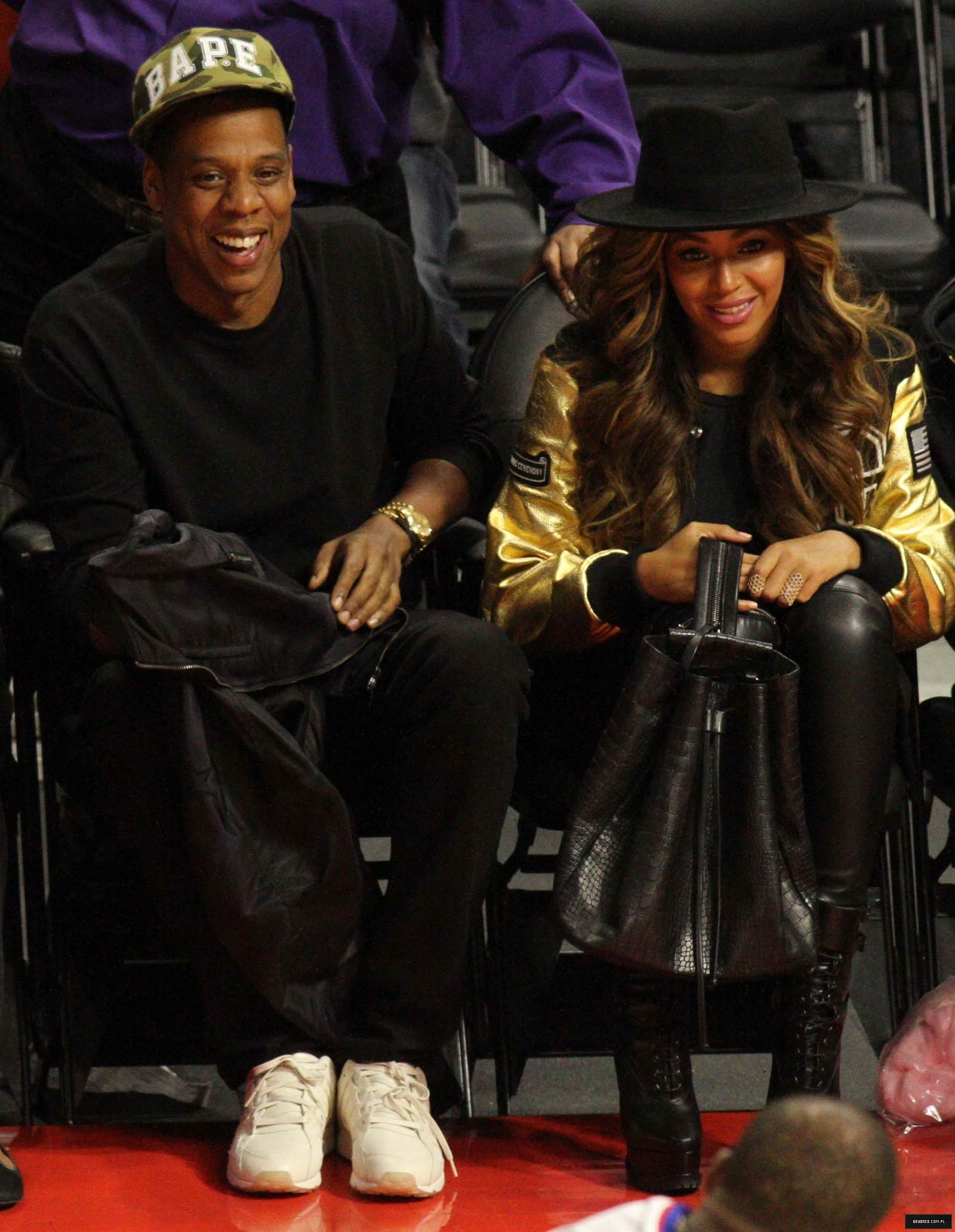 Beyonce attends Los Angeles Clippers vs Cleveland Cavaliers game